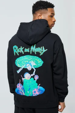 boohooMAN Oversized Rick & Morty License Hoodie | UK| Hoodies & Sweatshirts