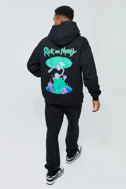 boohooMAN Oversized Rick & Morty License Hoodie | UK| Hoodies & Sweatshirts