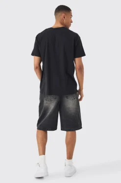 Oversized Rose Embroidered T-shirt | UK^boohooMAN Sale