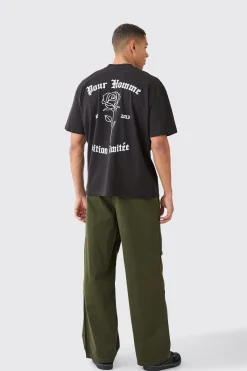 Oversized Rose Line Drawing T-shirt | UK^boohooMAN Best