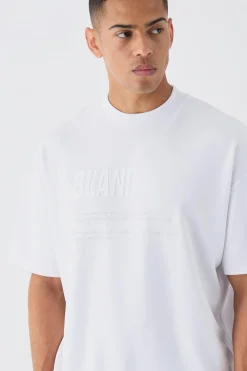 Oversized Rubber Print Heavyweight T-shirt | UK^boohooMAN Best