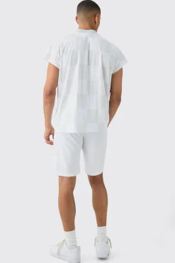 Oversized Rugby Dropped Shoulder Checkerboard Pique T-shirt | UK^boohooMAN Best