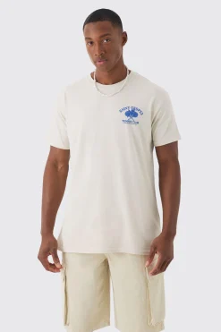 Oversized Saint Tropez Print T-shirt | UK^boohooMAN Best