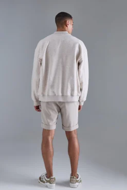 boohooMAN Oversized Salt And Pepper Melton Bomber | UK| Coats & Jackets