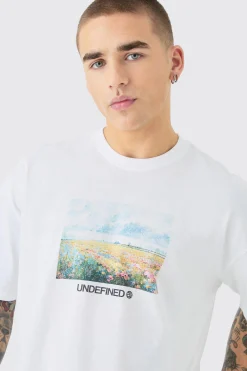 Oversized Scenic Photographic Print T-shirt | UK^boohooMAN