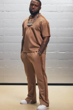 boohooMAN Oversized Scuba Colour Block Panel Polo & Jogger Set | UK| Sets & Co-Ords|Tracksuits