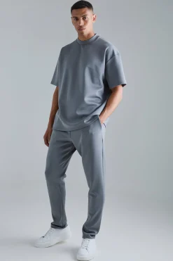 boohooMAN Oversized Scuba T-shirt & Jogger Set | UK| Sets & Co-Ords