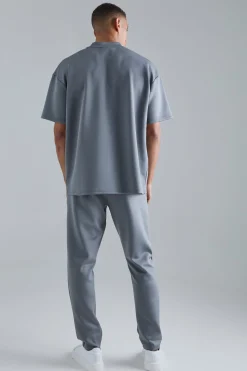 boohooMAN Oversized Scuba T-shirt & Jogger Set | UK| Sets & Co-Ords