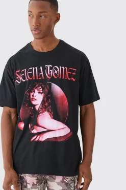 Oversized Selena Gomez License T-shirt | UK^boohooMAN Best