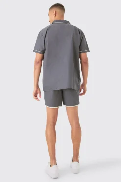 boohooMAN Oversized Shirt & Short Set | UK| Loungewear