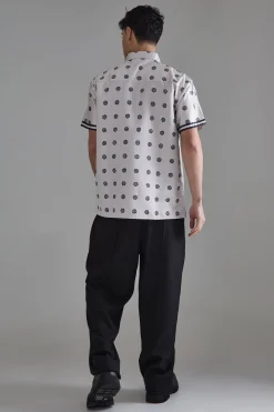 boohooMAN Oversized Short Sleeve Detailed Satin Shirt | UK| Shirts