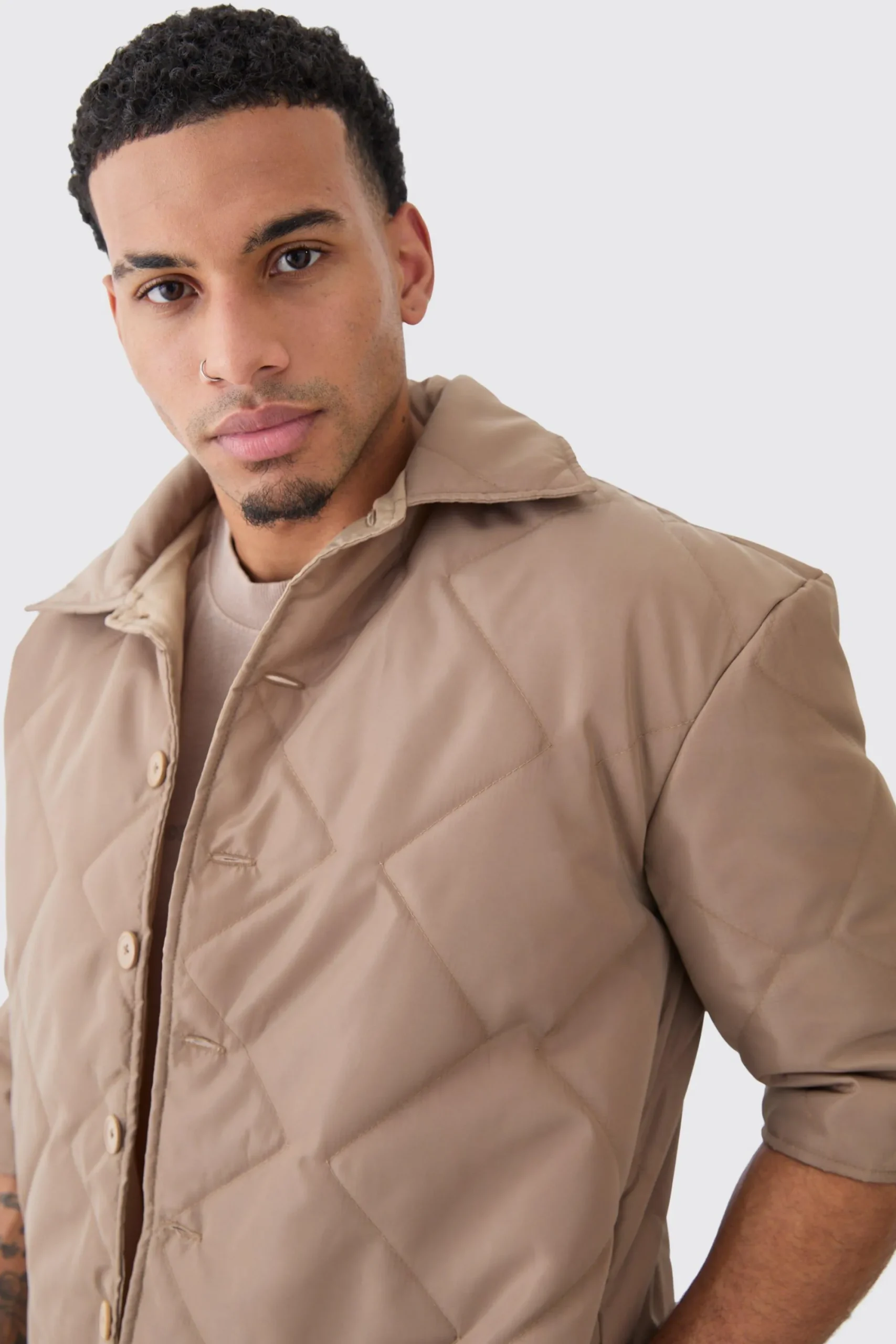 boohooMAN Oversized Short Sleeve Quilted Set | UK| Sets & Co-Ords