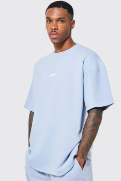 Oversized Silicone Print Panelled T-shirt | UK^boohooMAN New
