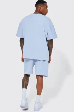 Oversized Silicone Print Panelled T-shirt | UK^boohooMAN New