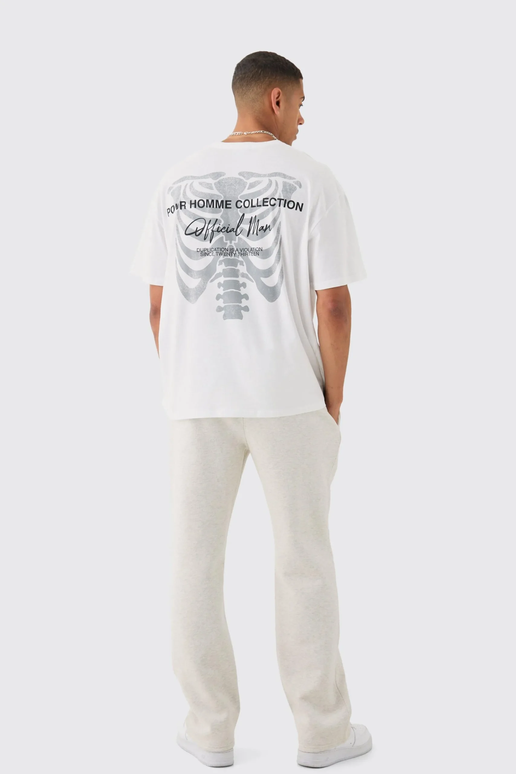 Oversized Skeleton Back Print T-shirt | UK^boohooMAN Hot