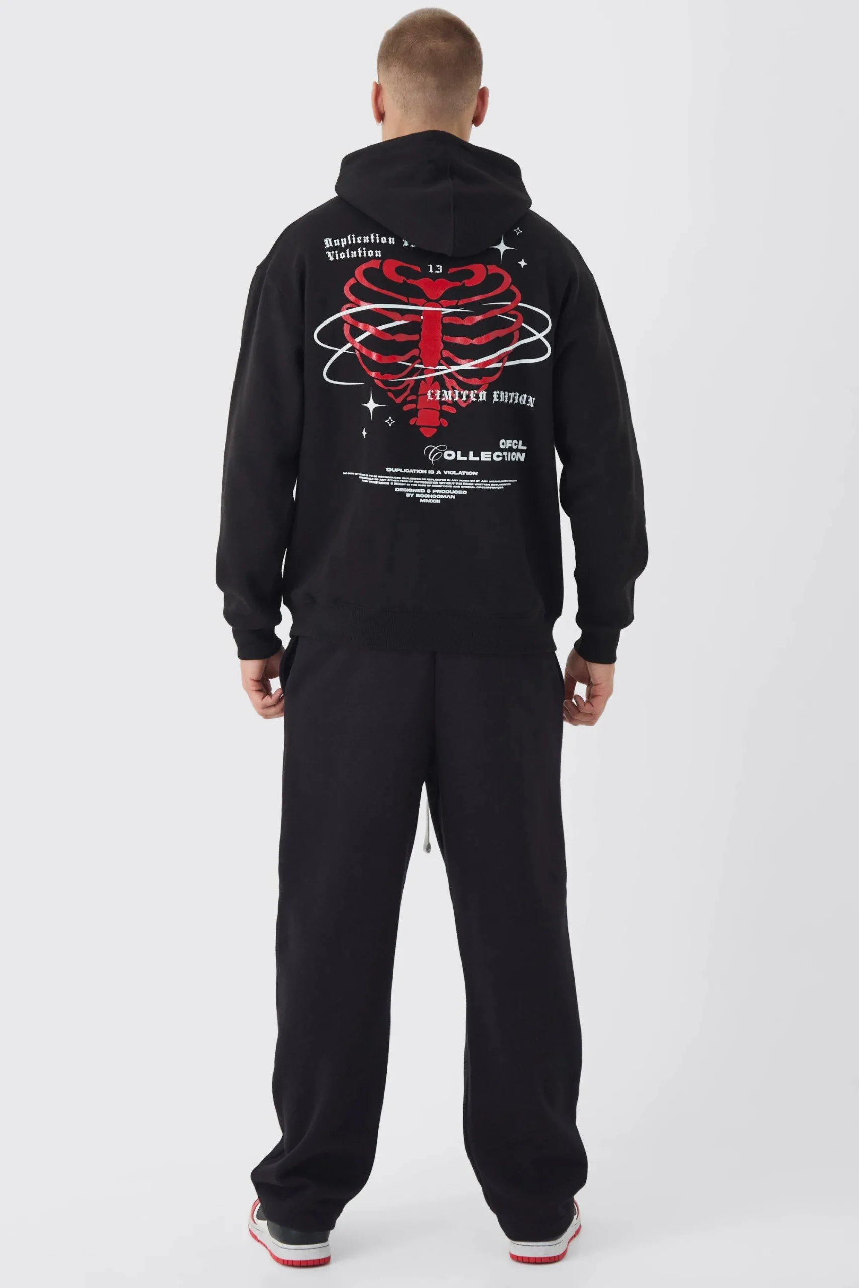 boohooMAN Oversized Skeleton Heart Back Print Hoodie | UK| Hoodies & Sweatshirts