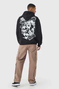 boohooMAN Oversized Skull Back Print Hoodie | UK| Hoodies & Sweatshirts