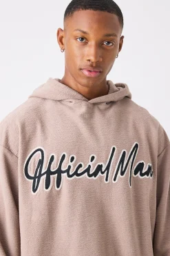 boohooMAN Oversized Slub Interlock Hoodie | UK| Hoodies & Sweatshirts