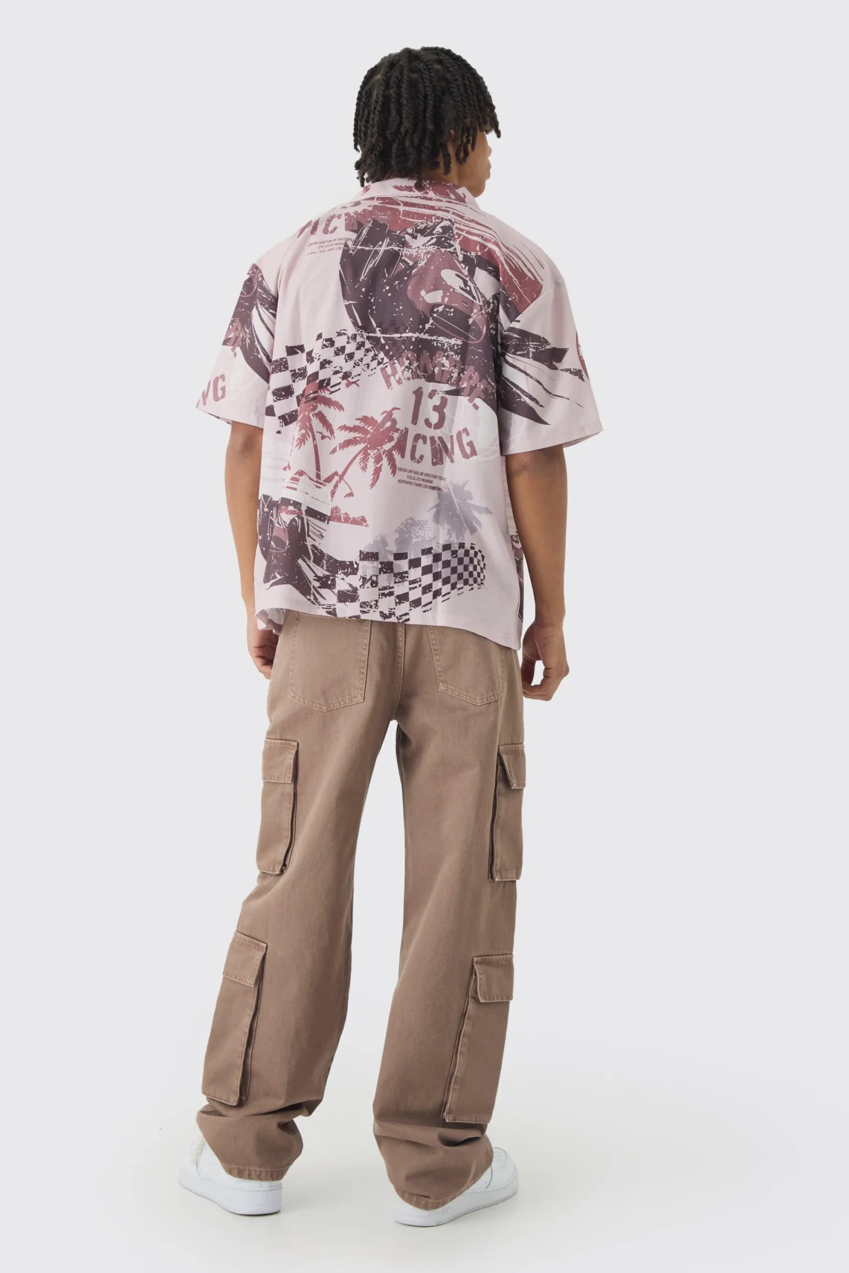 Oversized Slub Moto Shirt | UK^boohooMAN Online