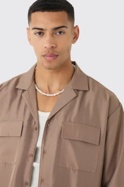 boohooMAN Oversized Soft Twill Cargo Shirt & Trouser Set | UK| Sets & Co-Ords|Tracksuits