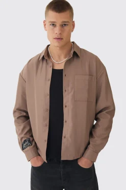 boohooMAN Oversized Soft Twill Long Sleeve Shirt | UK| Shirts