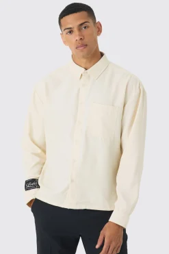 boohooMAN Oversized Soft Twill Long Sleeve Shirt | UK| Shirts