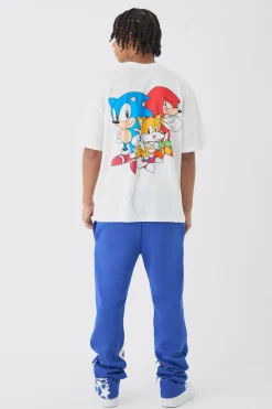 Oversized Sonic And Friends License Print T-Shirt | UK^boohooMAN New
