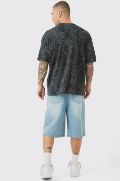 Oversized Sonic Anime Snow Wash License T-shirt | UK^boohooMAN Sale