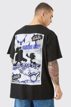 Oversized Sonic The Hedgehog Anime License T-shirt | UK^boohooMAN Best