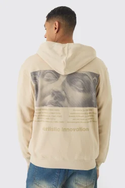 boohooMAN Oversized Statue Back Print Zip Through Hoodie | UK| Hoodies & Sweatshirts