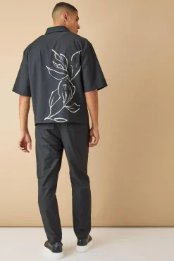 boohooMAN Oversized Stretch Floral Print Set | UK| Sets & Co-Ords