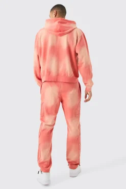 boohooMAN Oversized Sun Bleached 13 Gusset Zip Thru Tracksuit | UK| Tracksuits
