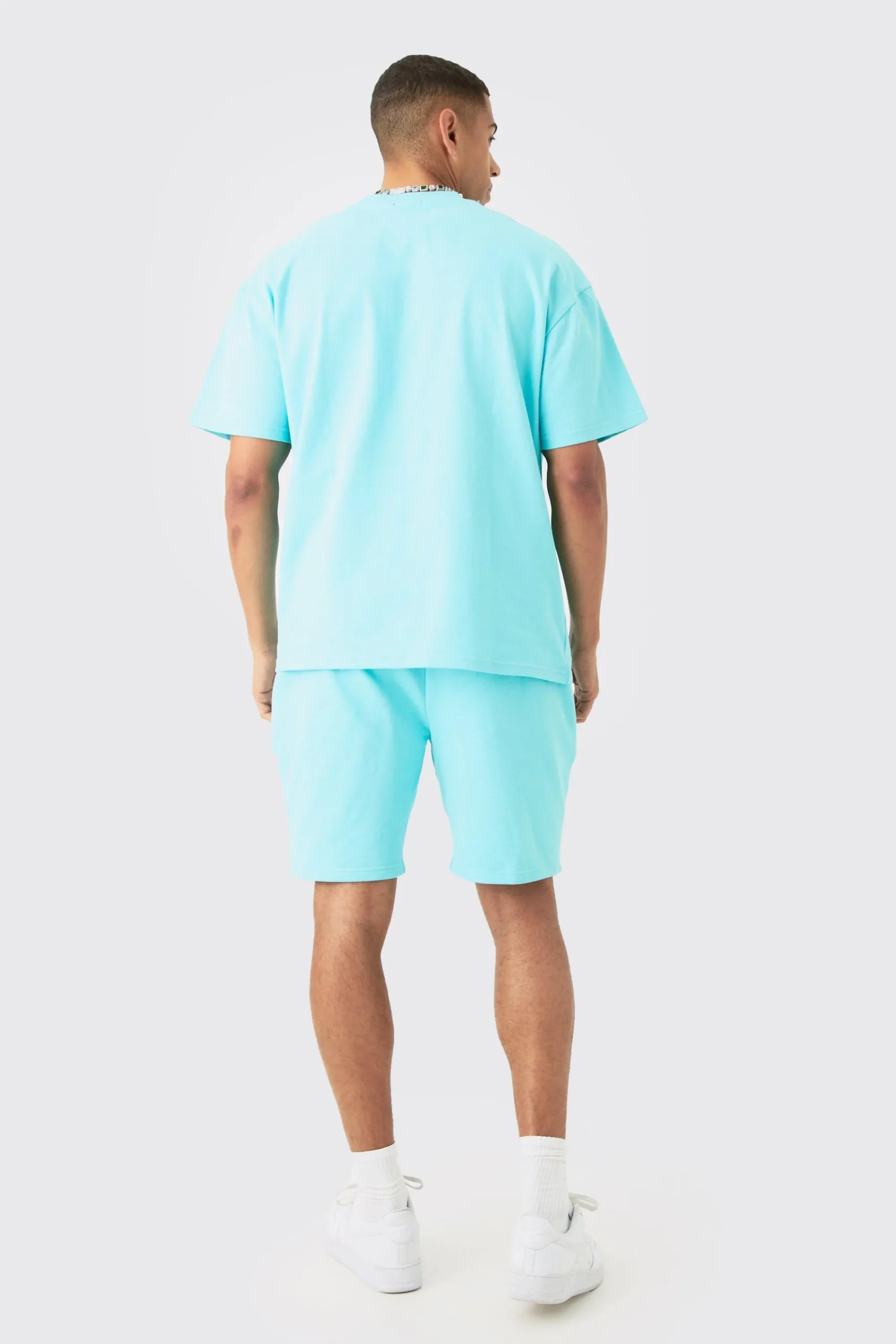 boohooMAN Oversized Super Heavyweight Jersey T-shirt & Shorts Set | UK| Sets & Co-Ords|Tracksuits