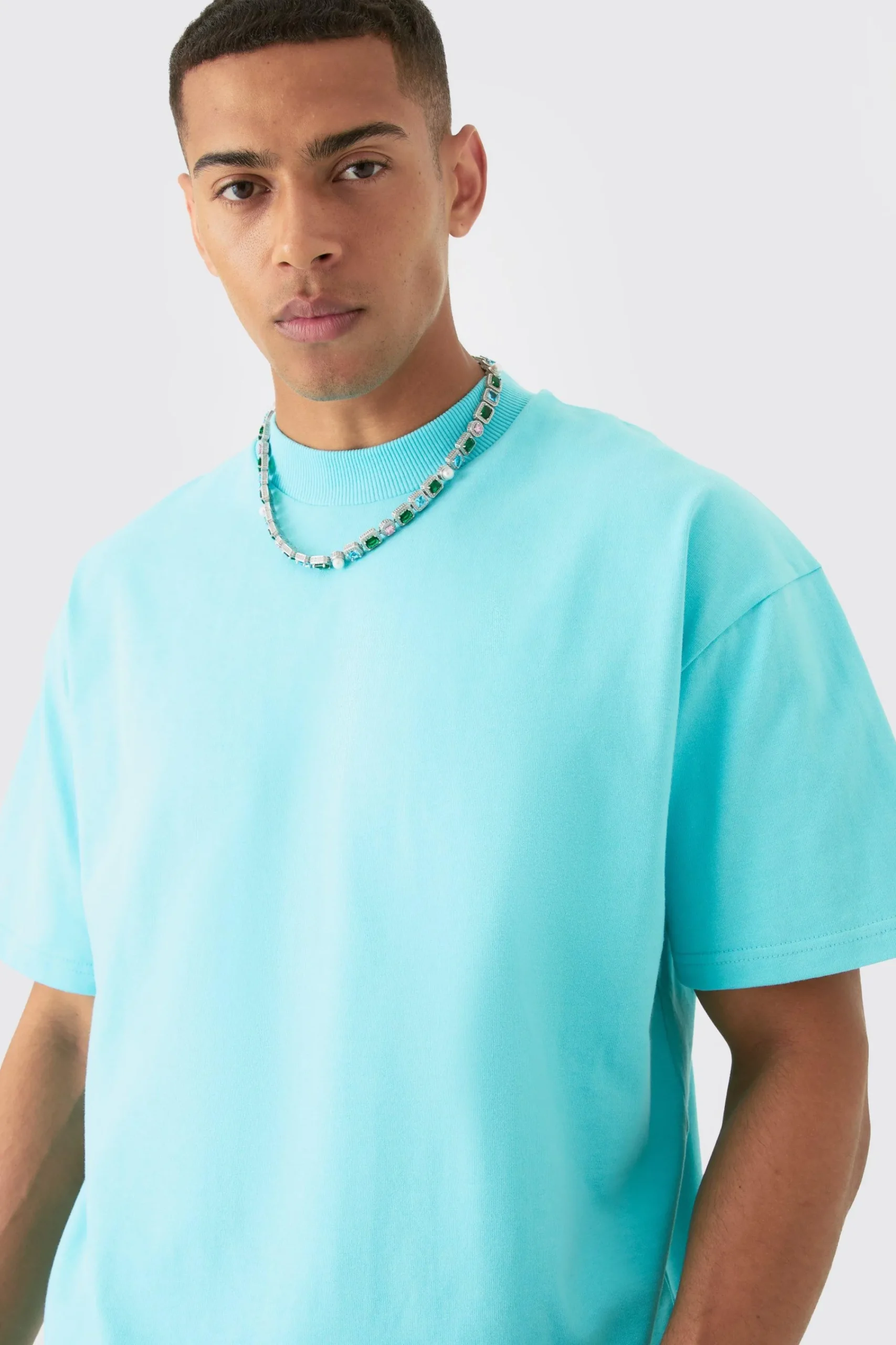 boohooMAN Oversized Super Heavyweight Jersey T-shirt & Shorts Set | UK| Sets & Co-Ords|Tracksuits