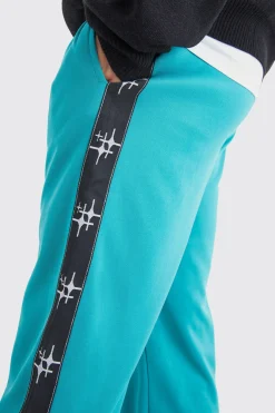 boohooMAN Oversized Tape Side Tricot Jogger | UK| Joggers