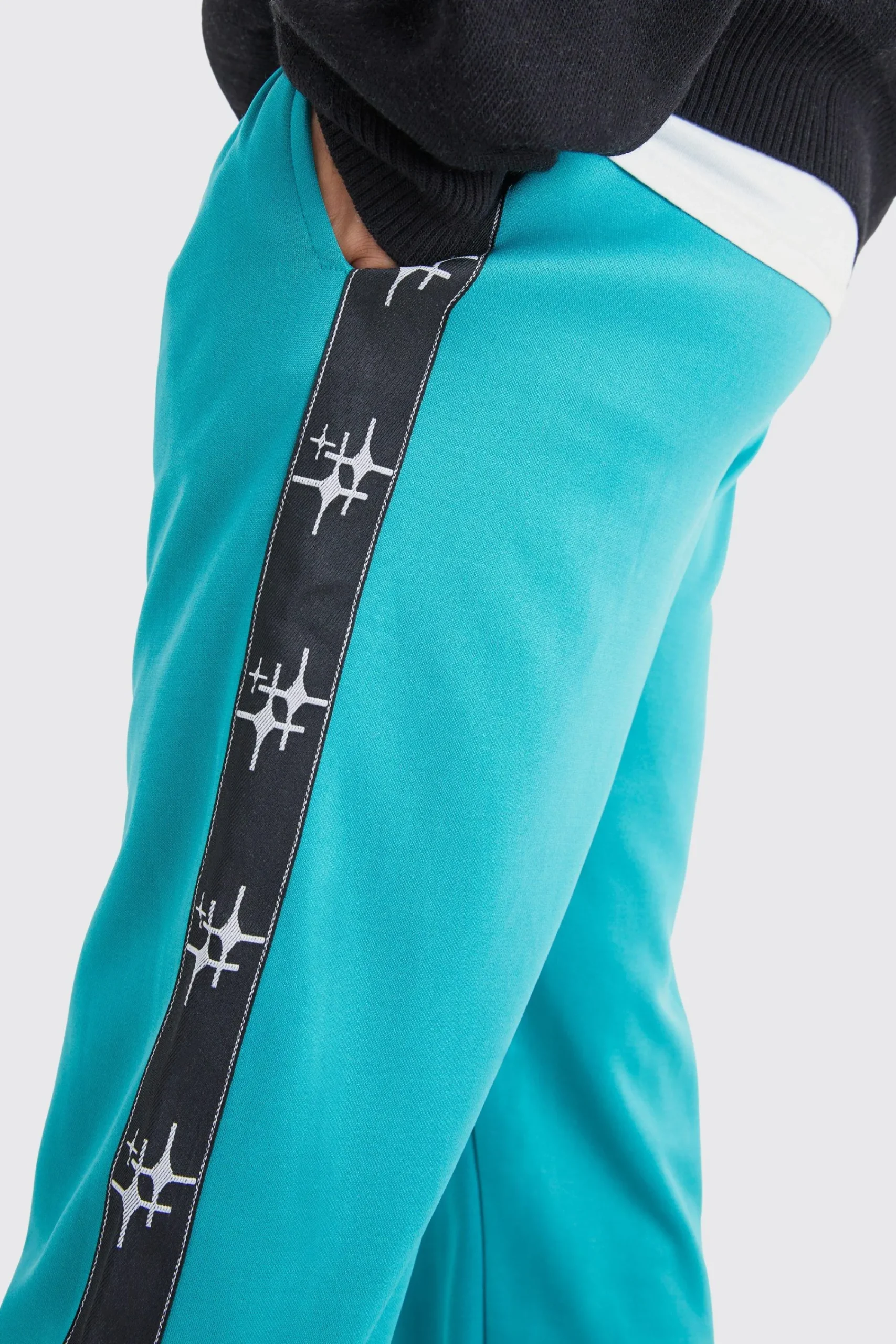 boohooMAN Oversized Tape Side Tricot Jogger | UK| Joggers