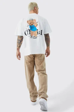 Oversized Teddy Graphic Ringer T-shirt | UK^boohooMAN Discount