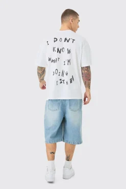 Oversized Text Back Graphic T-shirt | UK^boohooMAN Best