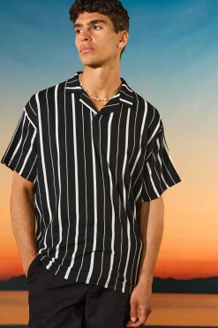 Oversized Texture Revere Polo | UK^boohooMAN