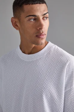 Oversized Textured T-shirt | UK^boohooMAN Discount