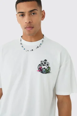 Oversized Trippy Melted Eye Graphic T-shirt | UK^boohooMAN New