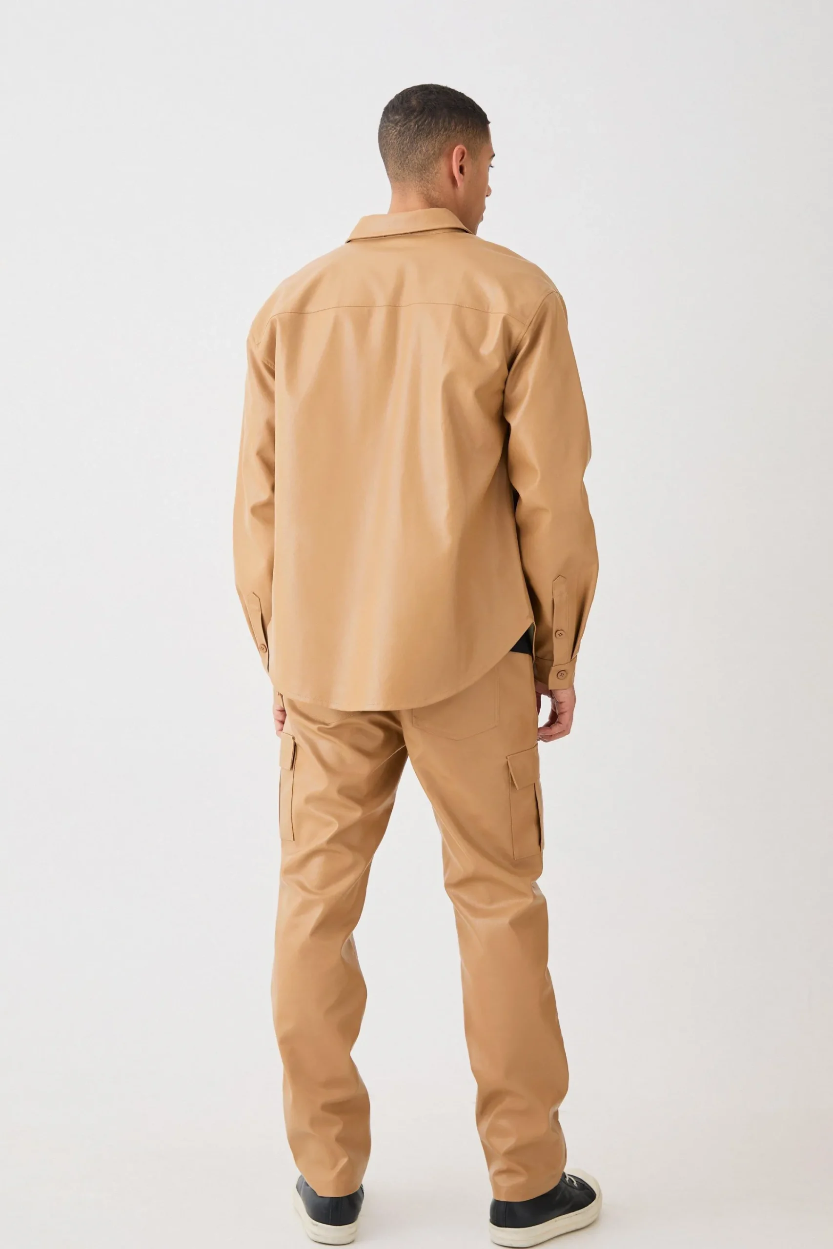 boohooMAN Oversized Utility Long Sleeve Pu Set | UK| Sets & Co-Ords