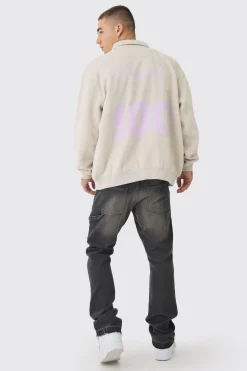 boohooMAN Oversized Varsity BHM Embroidered Jersey Bomber Jacket | UK| Coats & Jackets