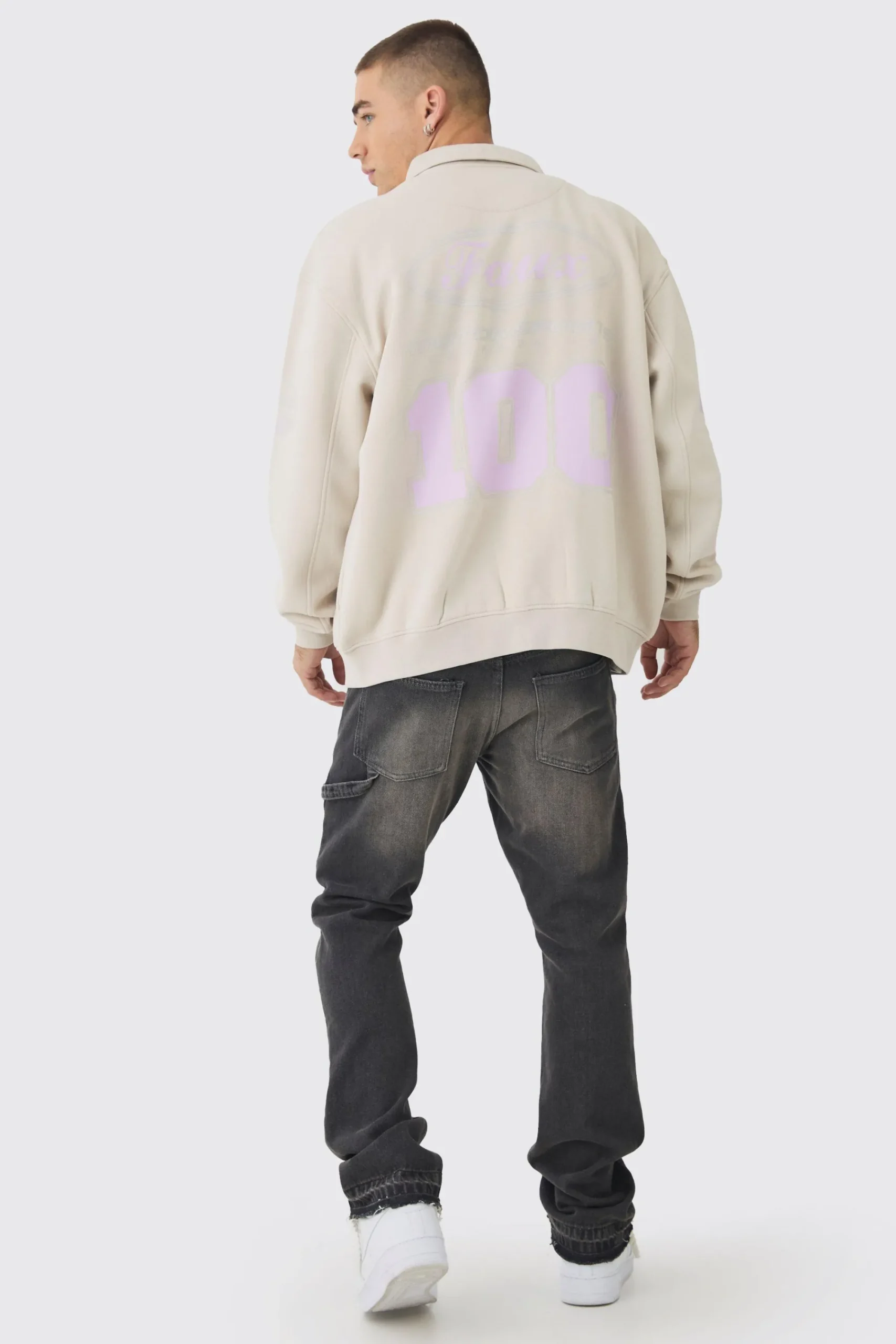 boohooMAN Oversized Varsity BHM Embroidered Jersey Bomber Jacket | UK| Coats & Jackets