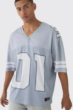 Oversized Varsity Mesh Top | UK^boohooMAN Online