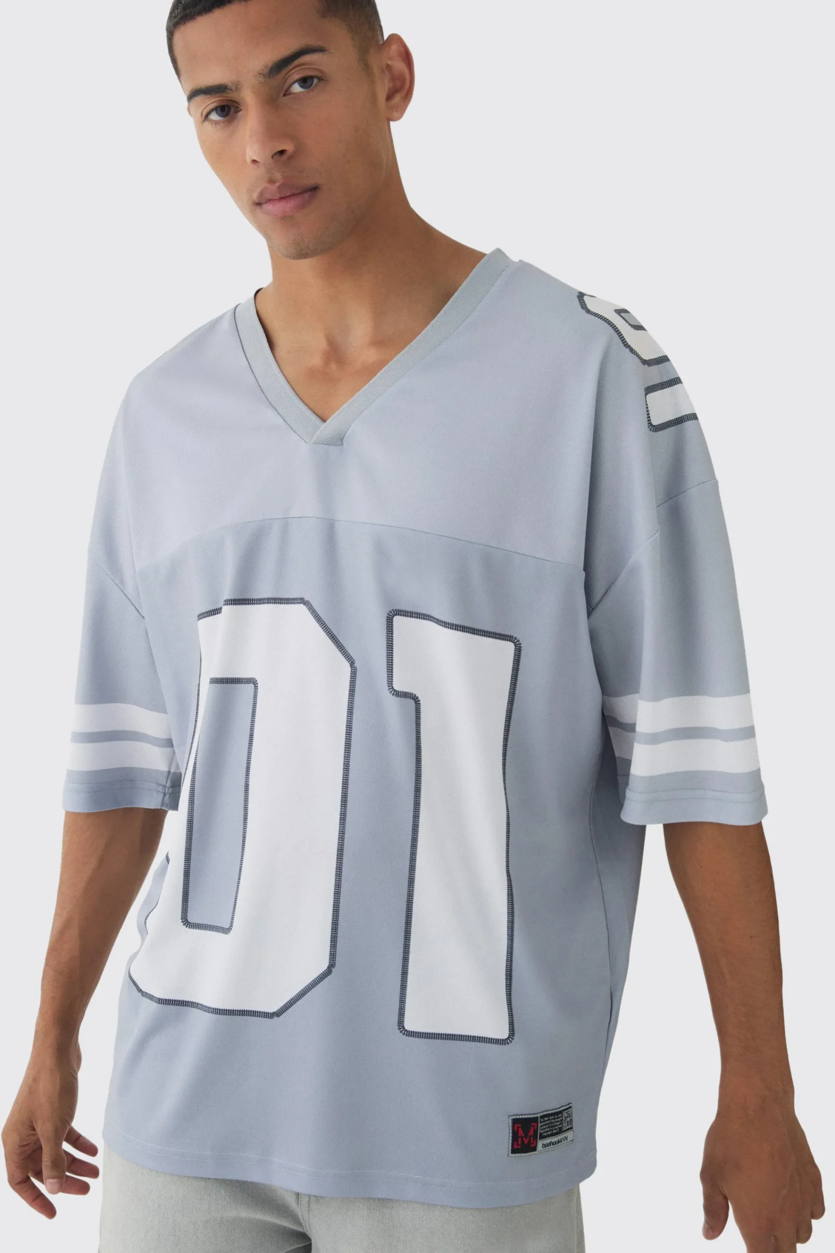 Oversized Varsity Mesh Top | UK^boohooMAN Online