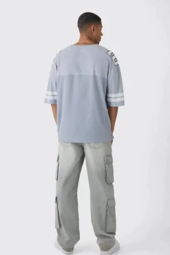 Oversized Varsity Mesh Top | UK^boohooMAN Online