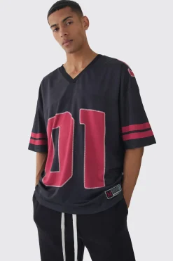 Oversized Varsity Mesh Top | UK^boohooMAN Best