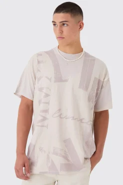 Oversized Vintage Washed Graphic T-shirt | UK^boohooMAN Best