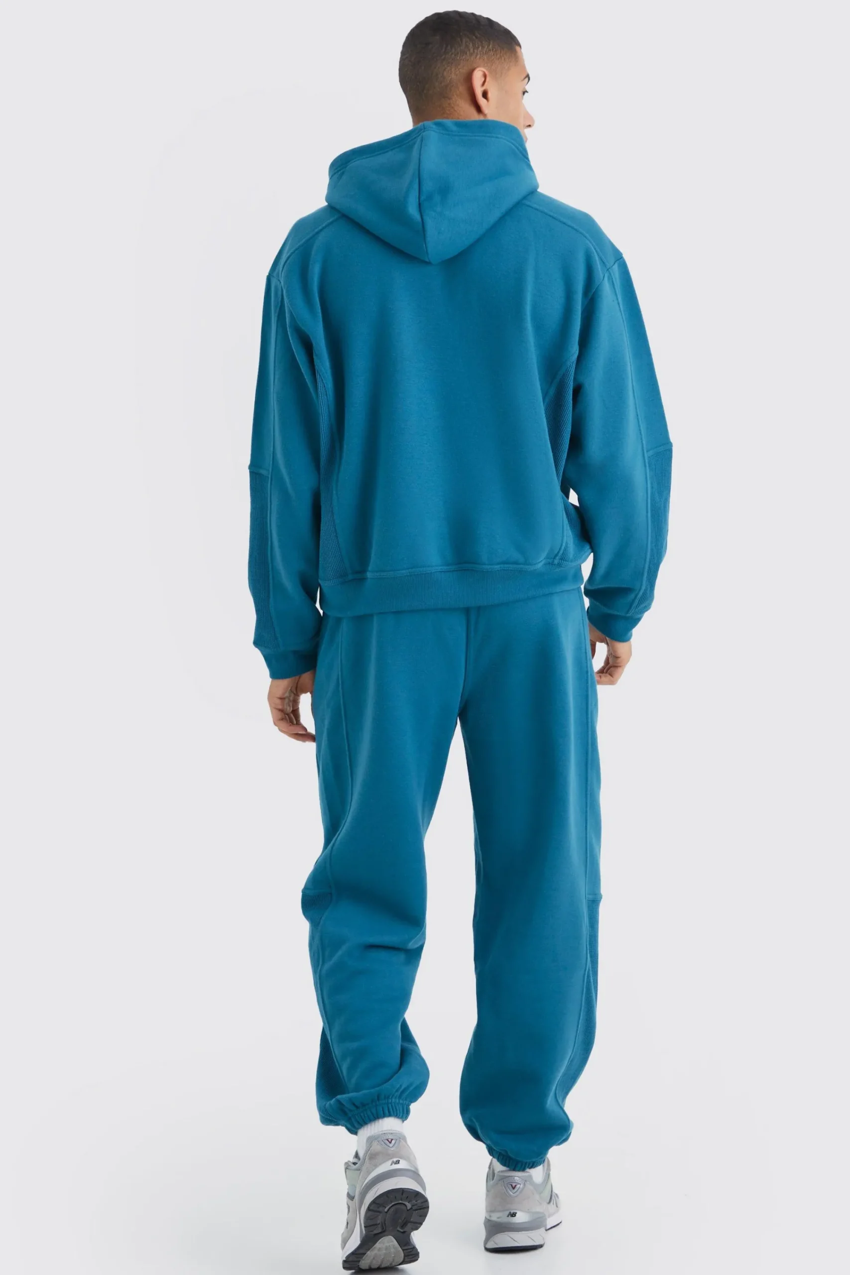 boohooMAN Oversized Waffle Panel Hooded Tracksuit | UK| Tracksuits
